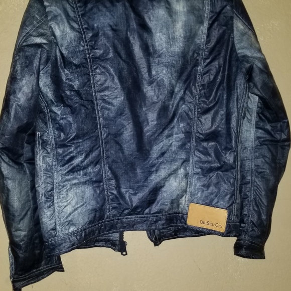 Diesel LEATHER JACKET mens coat size M - Picture 5 of 7